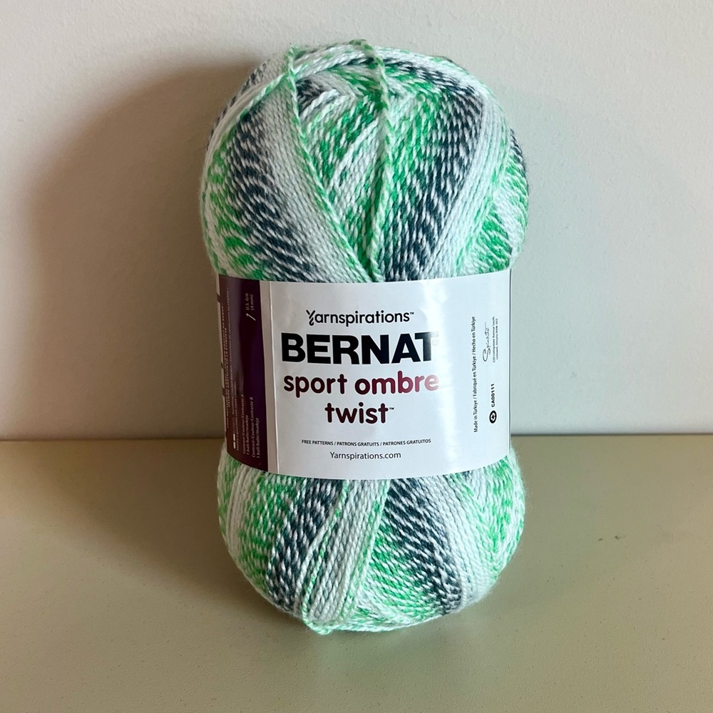 Yarnspirations Bernat Sport Ombre Yarn in Aquatic